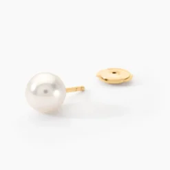 Boucles D'oreilles Puces Akoya Or Jaune Perle De Culture D'akoya-Histoire d'Or Clearance