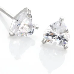 Boucles D'oreilles Puces Argent Blanc Schull Oxydes De Zirconium-Histoire d'Or Sale