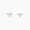 Histoire d'Or Boucles D'oreilles Puces Argent Blanc Bee Good Oxyde De Zirconium