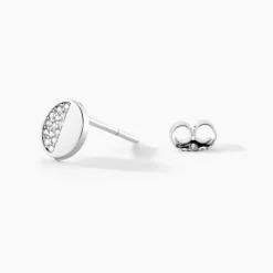 Boucles D'oreilles Puces Argent Blanc Viviano Oxydes De Zirconium-Histoire d'Or Hot
