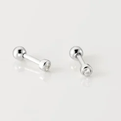 Histoire d'Or Boucles D'oreilles Puces Anani Argent Blanc Oxyde De Zirconium
