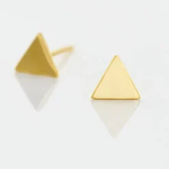 Boucles D'oreilles Puces Anne-berengere Triangle Or Jaune-Histoire d'Or Outlet