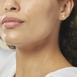 Boucles D'oreilles Puces Anne-berengere Triangle Or Jaune-Histoire d'Or Outlet