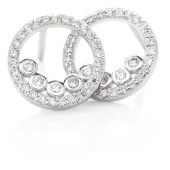 Boucles D'oreilles Puces Argent Blanc Ursine Oxydes De Zirconium-Histoire d'Or Outlet