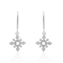 Histoire d'Or Boucles D'oreilles Puces Anea Or Blanc Diamant