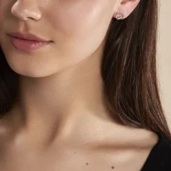 Histoire d'Or Boucles D'oreilles Puces Argent Blanc Shelan Oxydes De Zirconium