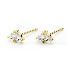 Histoire d'Or Boucles D'oreilles Puces Amandia Or Jaune Oxyde De Zirconium