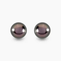 Histoire d'Or Boucles D'oreilles Puces Alper Or Jaune Perle De Culture De Tahiti