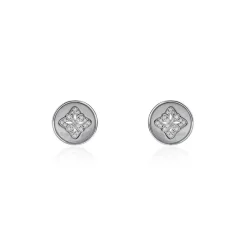 Histoire d'Or Boucles D'oreilles Puces Alexine Argent Blanc Oxyde De Zirconium