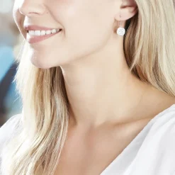 Histoire d'Or Boucles D'oreilles Puces Alexine Argent Blanc Oxyde De Zirconium