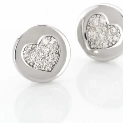 Boucles D'oreilles Puces Argent Blanc Chaker Oxydes De Zirconium-Histoire d'Or Outlet