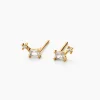 Histoire d'Or Boucles D'oreilles Puces Ashtad Or Jaune Oxyde De Zirconium