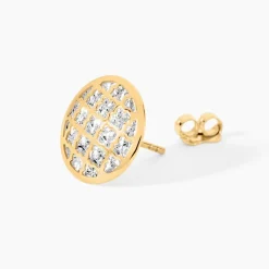 Histoire d'Or Boucles D'Oreilles Puces Adonijah Or Bicolore