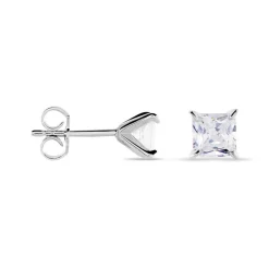 Histoire d'Or Boucles D'oreilles Puces Alys Argent Blanc Oxyde De Zirconium
