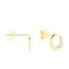 Histoire d'Or Boucles D'oreilles Puces Batoul Or Jaune Diamant