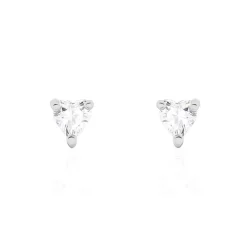 Boucles D'oreilles Puces Breana Argent Blanc Oxyde De Zirconium-Histoire d'Or Best