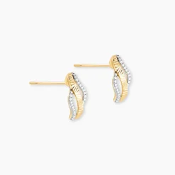 Boucles D'oreilles Puces Bathilde Or Jaune Diamant-Histoire d'Or Outlet