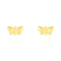 Histoire d'Or Boucles D'oreilles Puces Bartholomee Papillon Or Jaune