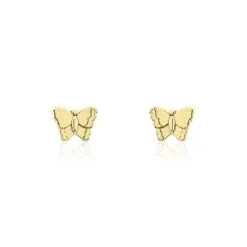 Boucles D'oreilles Puces Bartholomée Papillon Or Jaune-Histoire d'Or Sale
