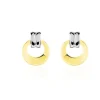 Boucles D'oreilles Puces Berangere Cercle Or Bicolore-Histoire d'Or Clearance