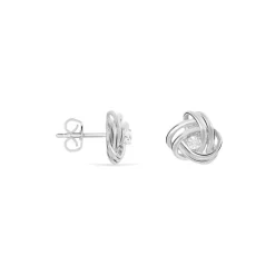 Boucles D'oreilles Puces Bouton D'or Argent Blanc Oxyde De Zirconium-Histoire d'Or Discount