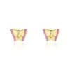 Boucles D'oreilles Puces Bartholomée Papillon Or Jaune-Histoire d'Or Best