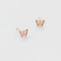 Boucles D'oreilles Puces Bartholomée Papillon Or Jaune-Histoire d'Or Best