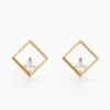 Histoire d'Or Boucles D'oreilles Puces Brent Or Jaune Oxyde De Zirconium