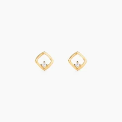 Histoire d'Or Boucles D'Oreilles Puces Brent Or Jaune Oxyde De Zirconium