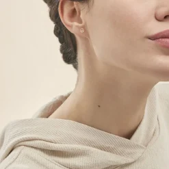 Boucles D'oreilles Puces Bilal Peace Or Jaune-Histoire d'Or Clearance