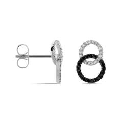 Histoire d'Or Boucles D'oreilles Puces Bella Or Blanc Diamant