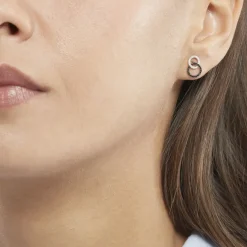 Histoire d'Or Boucles D'oreilles Puces Bella Or Blanc Diamant