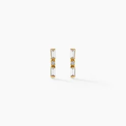 Boucles D'oreilles Puces Brant Or Jaune Oxyde De Zirconium-Histoire d'Or Online