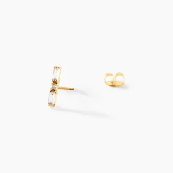 Boucles D'oreilles Puces Brant Or Jaune Oxyde De Zirconium-Histoire d'Or Online