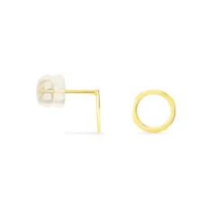 Boucles D'oreilles Puces Berangere Cercle Or Jaune-Histoire d'Or Outlet