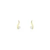 Histoire d'Or Boucles D'oreilles Puces Beryl Virgule Or Jaune Oxyde De Zirconium