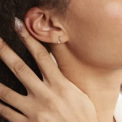 Histoire d'Or Boucles D'oreilles Puces Beryl Virgule Or Jaune Oxyde De Zirconium