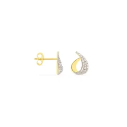 Histoire d'Or Boucles D'oreilles Puces Boucle D'or Or Jaune Oxyde De Zirconium