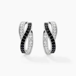 Histoire d'Or Boucles D'oreilles Puces Bethany Argent Blanc Oxyde De Zirconium