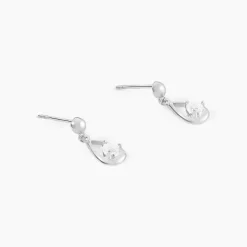 Histoire d'Or Boucles D'oreilles Puces Bethilda Argent Blanc Oxyde De Zirconium
