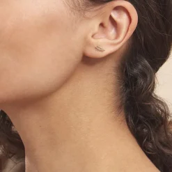 Boucles D'oreilles Puces Bartolomea Feuilles Or Jaune-Histoire d'Or Discount