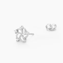 Histoire d'Or Boucles D'oreilles Puces Clarance Argent Blanc Oxyde De Zirconium
