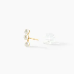 Boucles D'oreilles Puces Caitlyn Or Jaune Perle De Culture-Histoire d'Or Discount