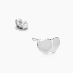 Histoire d'Or Boucles D'oreilles Puces Collinette Argent Blanc