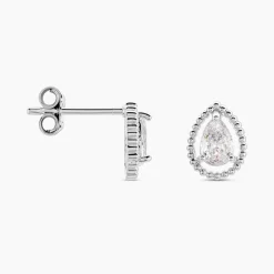 Histoire d'Or Boucles D'oreilles Puces Cyra Argent Blanc Oxyde De Zirconium