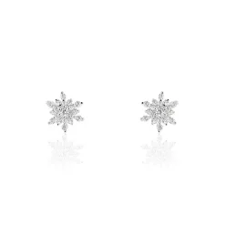Histoire d'Or Boucles D'oreilles Puces Cyriac Argent Blanc Oxyde De Zirconium