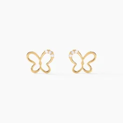 Boucles D'oreilles Puces Camomille Or Jaune Oxyde De Zirconium-Histoire d'Or Outlet