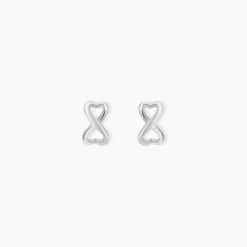 Histoire d'Or Boucles D'oreilles Puces Cony Argent Blanc