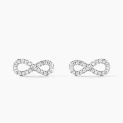 Boucles D'oreilles Puces Clélia Argent Blanc Oxyde De Zirconium-Histoire d'Or Online