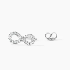 Boucles D'oreilles Puces Clélia Argent Blanc Oxyde De Zirconium-Histoire d'Or Online